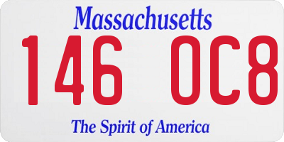 MA license plate 146OC8