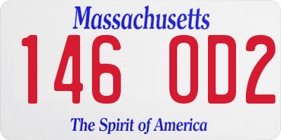 MA license plate 146OD2