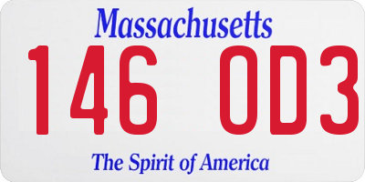 MA license plate 146OD3
