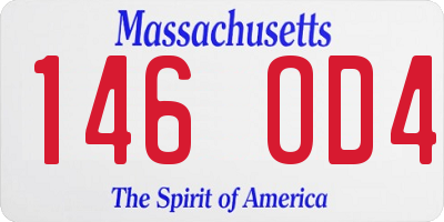 MA license plate 146OD4