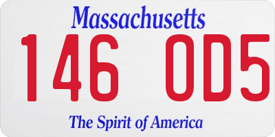 MA license plate 146OD5