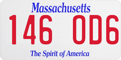 MA license plate 146OD6