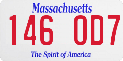 MA license plate 146OD7