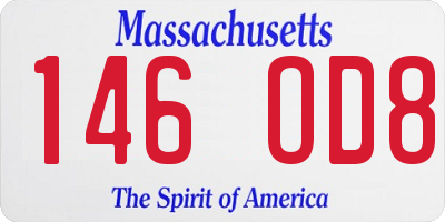 MA license plate 146OD8