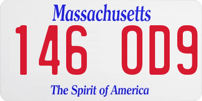 MA license plate 146OD9