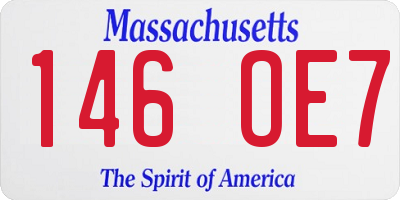 MA license plate 146OE7