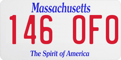 MA license plate 146OF0