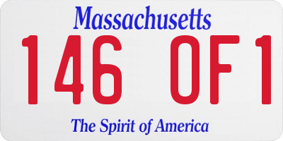MA license plate 146OF1