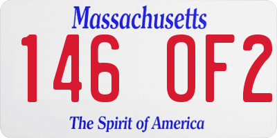 MA license plate 146OF2