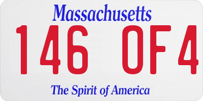 MA license plate 146OF4