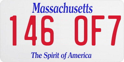 MA license plate 146OF7