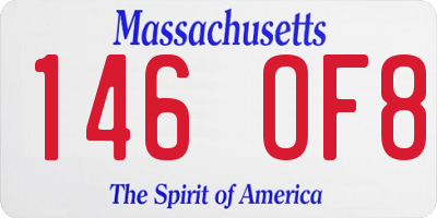 MA license plate 146OF8