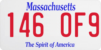 MA license plate 146OF9