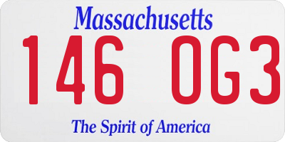 MA license plate 146OG3