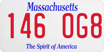 MA license plate 146OG8