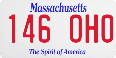 MA license plate 146OH0