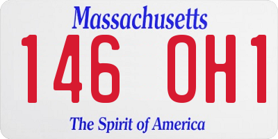 MA license plate 146OH1