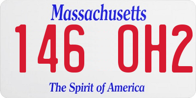 MA license plate 146OH2
