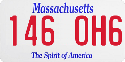 MA license plate 146OH6