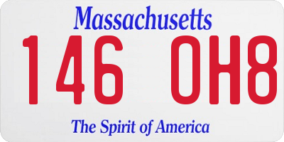 MA license plate 146OH8