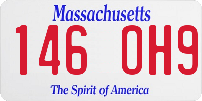 MA license plate 146OH9