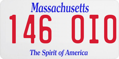 MA license plate 146OI0
