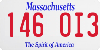 MA license plate 146OI3