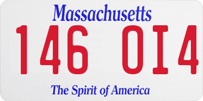 MA license plate 146OI4
