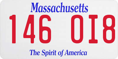 MA license plate 146OI8