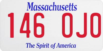 MA license plate 146OJ0