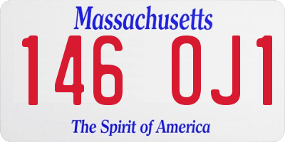 MA license plate 146OJ1