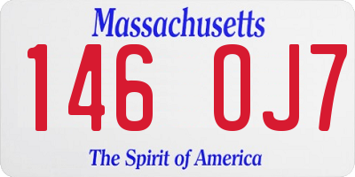 MA license plate 146OJ7