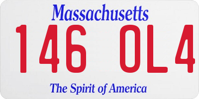 MA license plate 146OL4