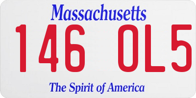 MA license plate 146OL5