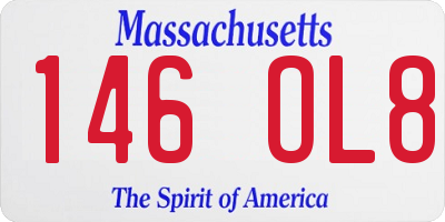 MA license plate 146OL8