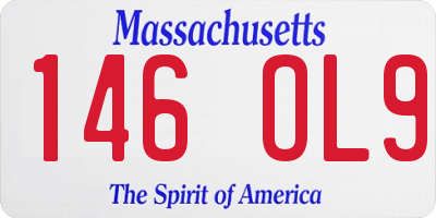 MA license plate 146OL9