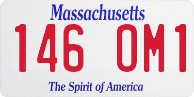 MA license plate 146OM1