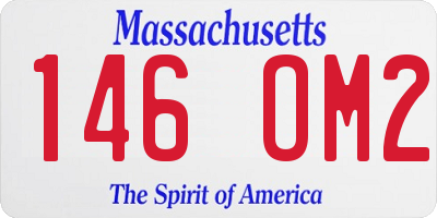 MA license plate 146OM2