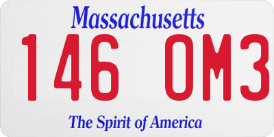 MA license plate 146OM3