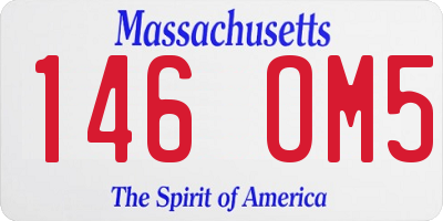 MA license plate 146OM5