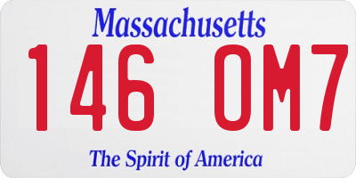 MA license plate 146OM7