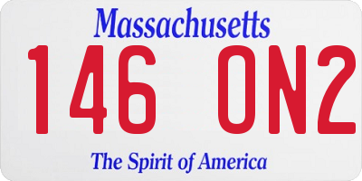 MA license plate 146ON2