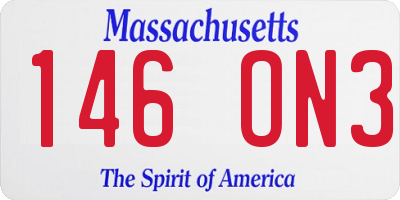 MA license plate 146ON3