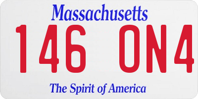 MA license plate 146ON4