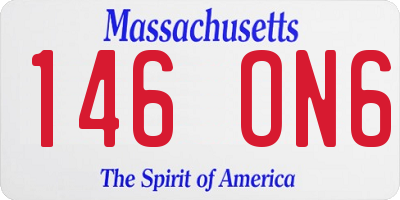 MA license plate 146ON6