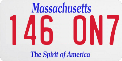 MA license plate 146ON7