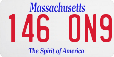 MA license plate 146ON9