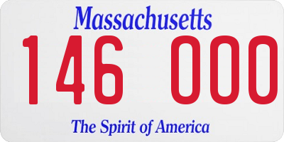 MA license plate 146OO0