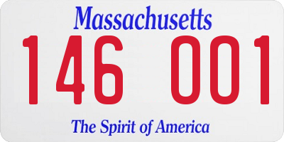 MA license plate 146OO1