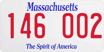 MA license plate 146OO2